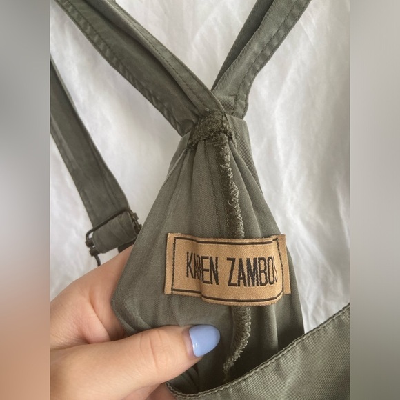 Karen Zambos Overalls in khaki Size Small - Picture 12 of 16